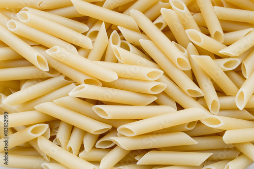 Italian penne pasta background
