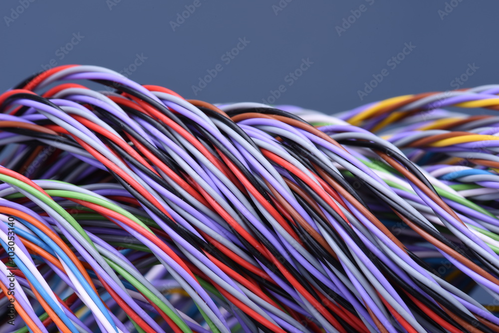 Colored telecommunications cables and wires Colored telecommunications cables and wires
