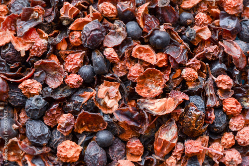 Fototapeta Naklejka Na Ścianę i Meble -  Dried berries close up background