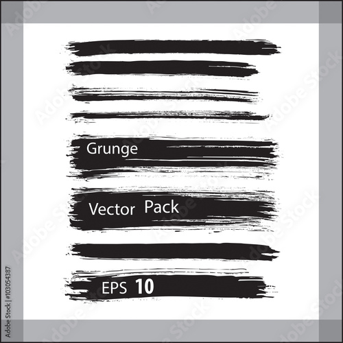 Grunge design brush elements. Vector illustration. Eps 10