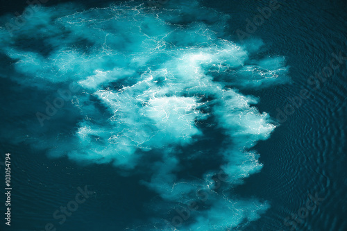Abstract splash turquoise sea water for background
