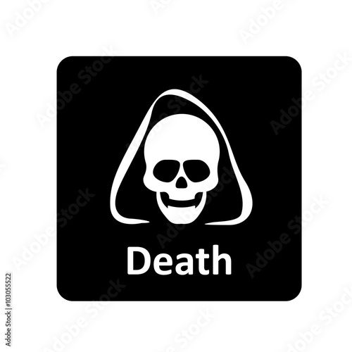 Death skull icon for web and UI