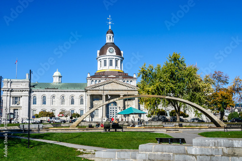 city Hall of Kingston and Confederation arch fountain