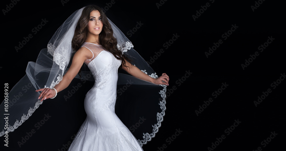 Beautiful bride posing.