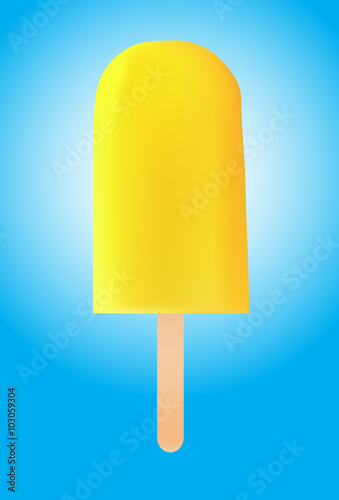 icecream-popsicles- fruity  isolated on white background