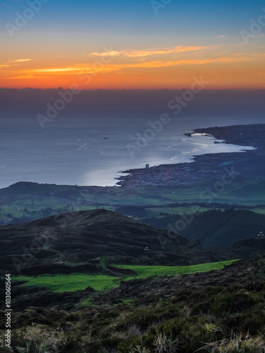 Ponta Delgada at sunset