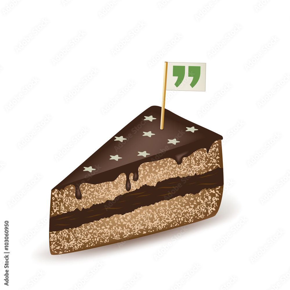 Obraz premium Quotation Marks Cake