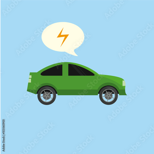 Fototapeta Naklejka Na Ścianę i Meble -  Electric Vehicle icons over color background