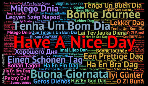 Have a nice day in different languages