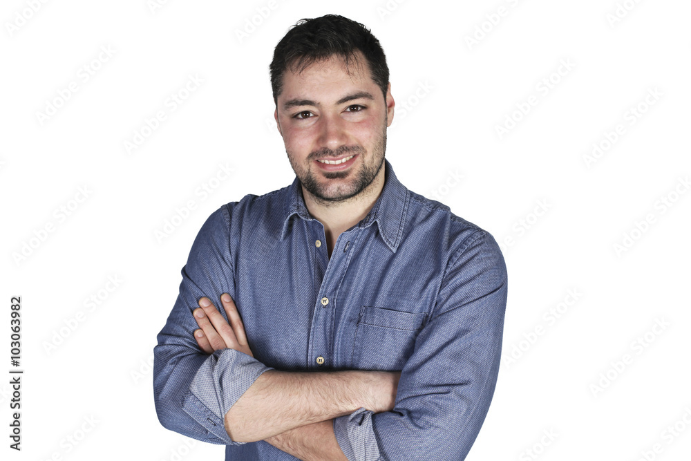 Young handsome businessman isolated on white background Young handsome businessman isolated on white background