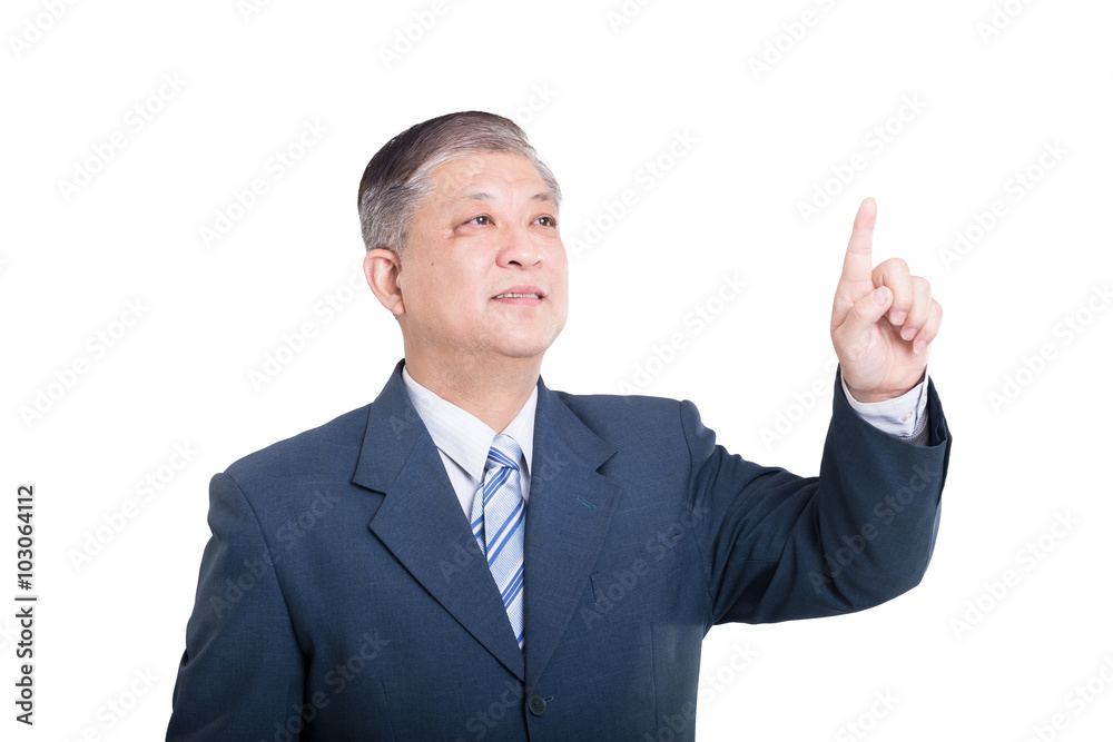 pose and gesture of old Asian businessman pose and gesture of old Asian businessman
