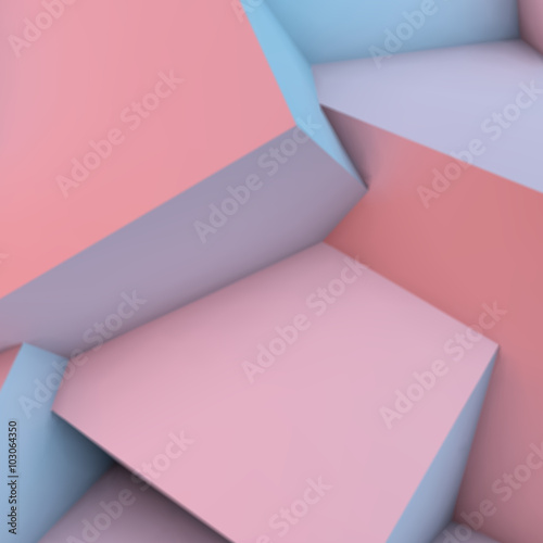 Abstract background with rose quartz and serenity cubes