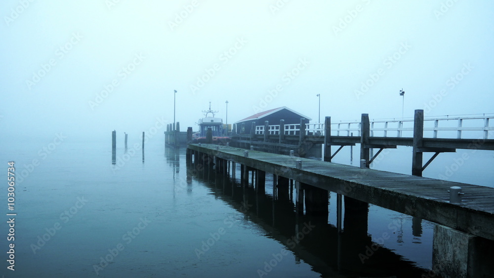 Pier in the mist. Marken, The Netherlands 4K Pier in the mist. Marken, The Netherlands 4K