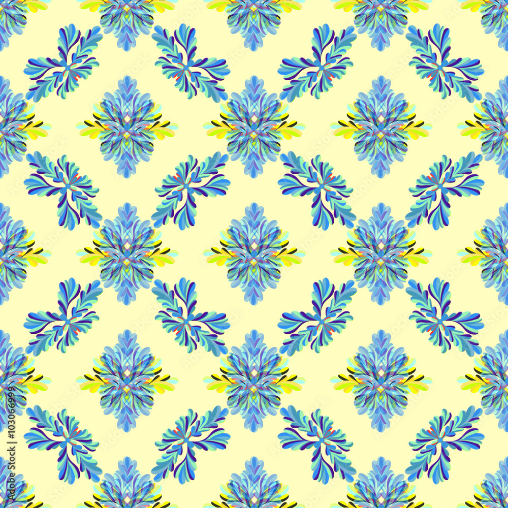 flower petals abstract vector seamless pattern on a yellow background flower petals abstract vector seamless pattern on a yellow background