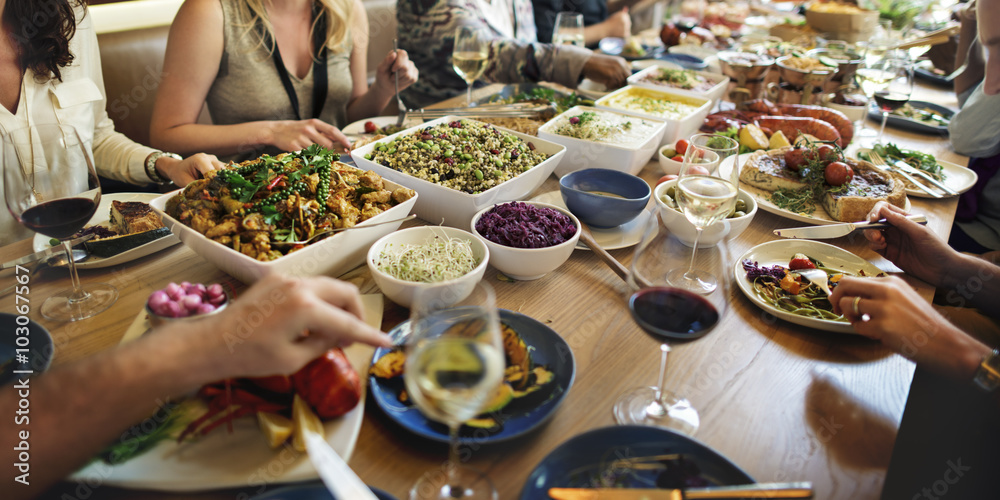 Buffet Dinner Dining Food Celebration Party Concept Buffet Dinner Dining Food Celebration Party Concept