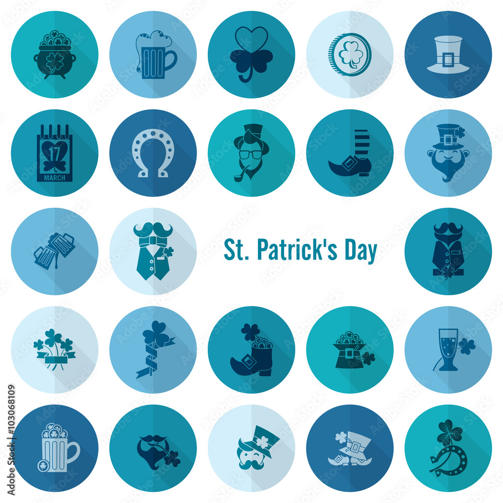 Saint Patricks Day Icon Set Saint Patricks Day Icon Set