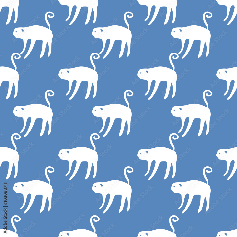 Obraz premium seamless monkey pattern