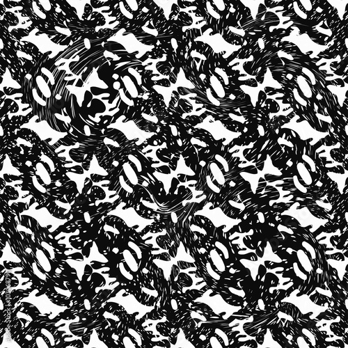 Beautiful seamless pattern on a white background in classic style