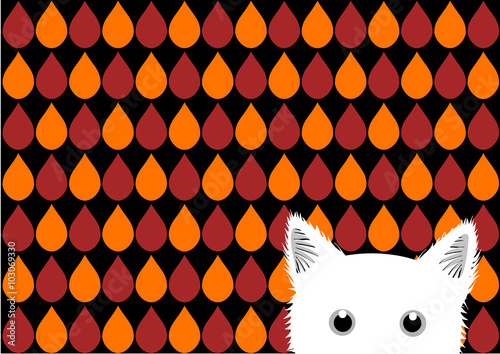 White Cat Orange Red Brown ...