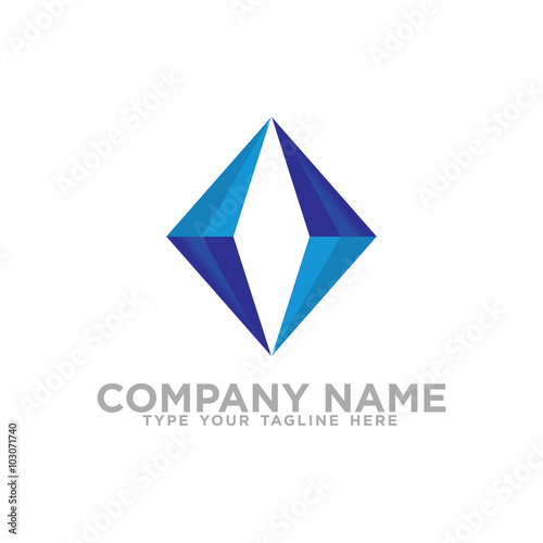 Arrow Crystal Gems Logo abstract design. Jewelry Real Estate