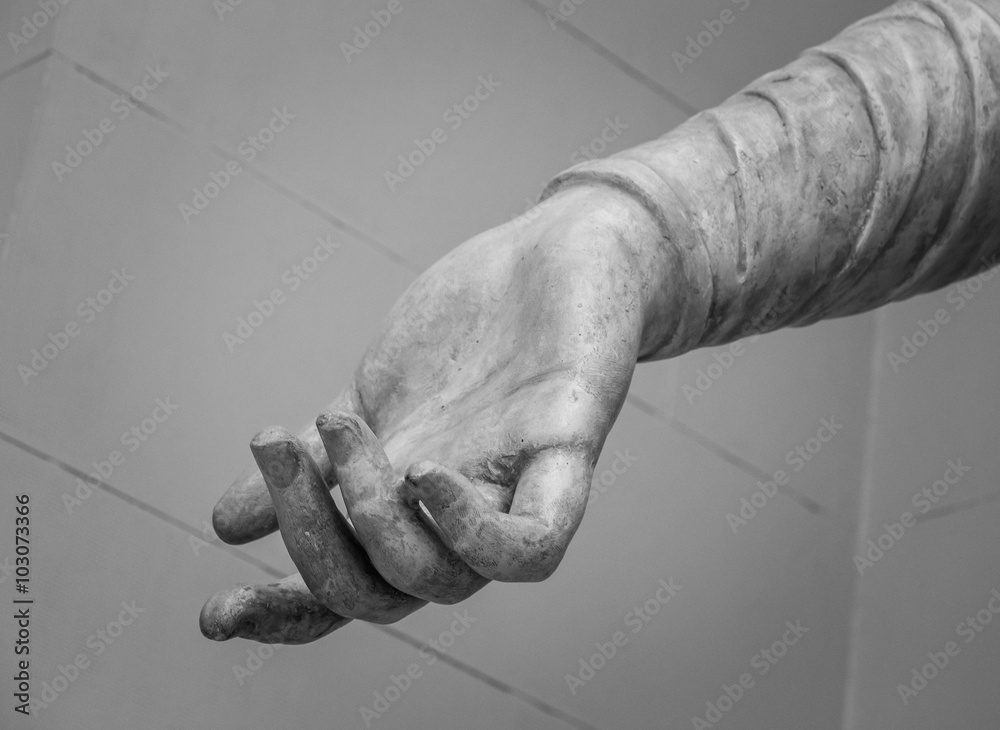 Fototapeta premium stone statue detail of human hand