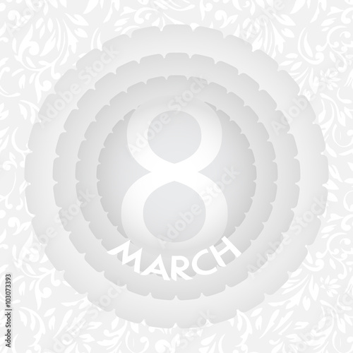 Postcard for holiday International Woman's Day in soft tones