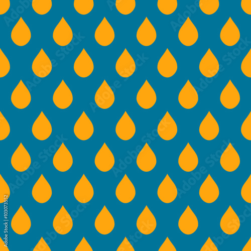 Blue Orange Water Drops Bac...