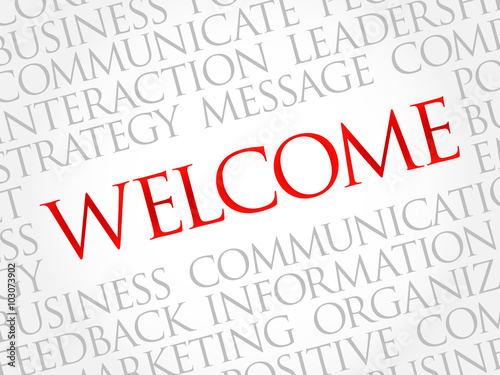 WELCOME word cloud, business concept