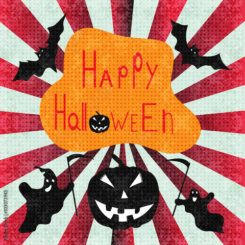 Happy Halloween festive abstract background vector illustration