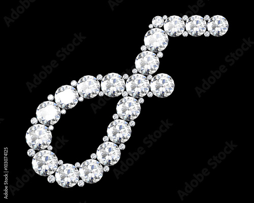 A stunning beautiful "E" set in diamonds. V. 9