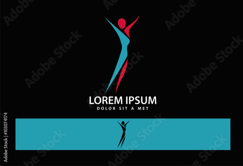 Fitness People Logo Vector