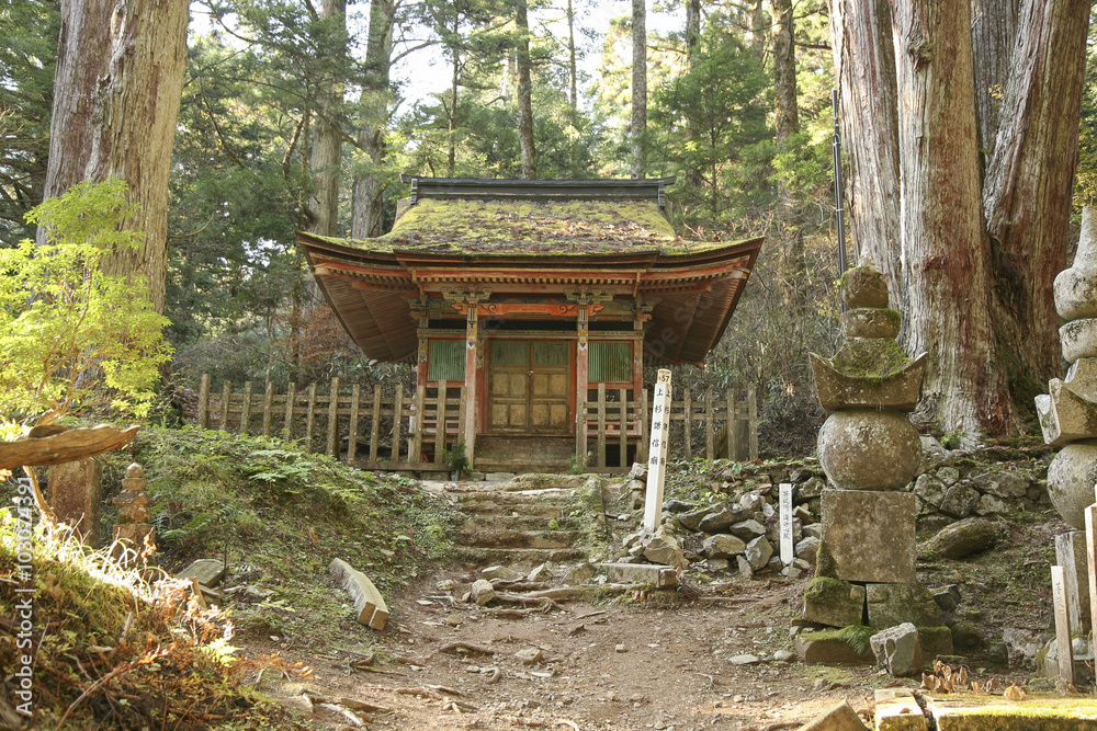 Okunoin Cemetery at Mount Koya in Koyasan, Wakayama, Japan. Okunoin Cemetery at Mount Koya in Koyasan, Wakayama, Japan.