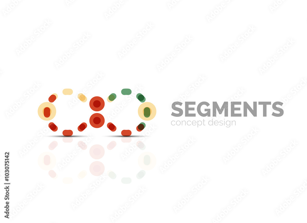 Vector outline minimal abstract geometric logo Vector outline minimal abstract geometric logo