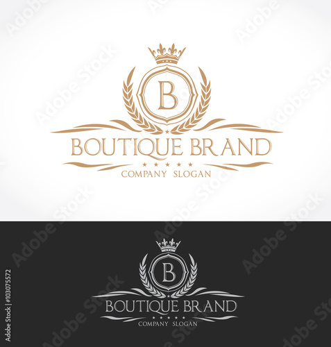 Luxury logo,boutique identity,real estate,property,royalty logo,hotel logo,crest logo,Victorian style logo,Vector Logo Template.