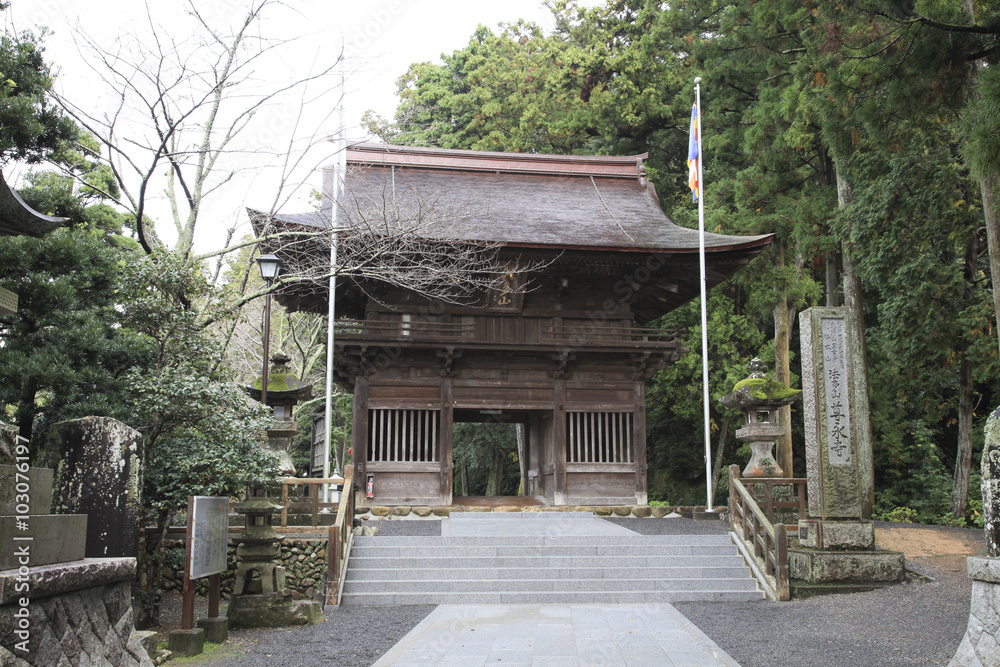 Hattasan, Soneiji, Shizuoka, Japan.  The letters on the stone po