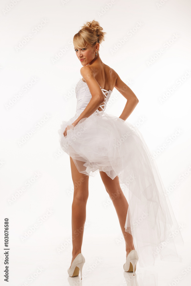 Fascinating standing bride