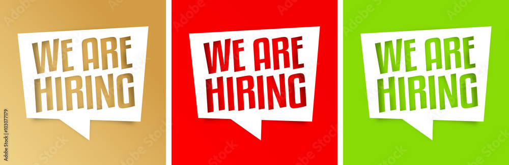 We are hiring / We're hiring