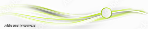 Welle Wellen Band Banner Etikett Schild Kreis Grün Hintergrund