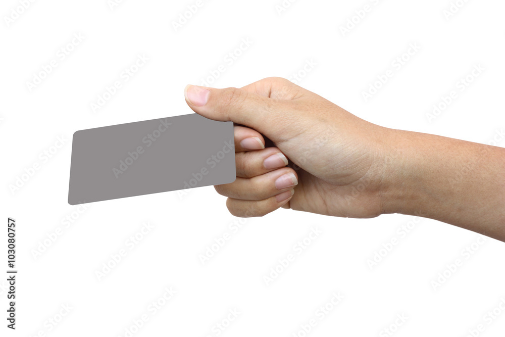 hand hold credit card to pay