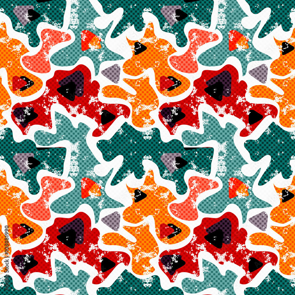 colored graffiti seamless texture vector illustration