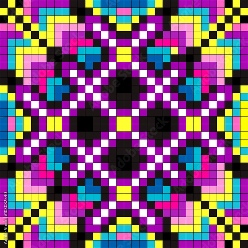 colored pixel psychedelic background vector illustration