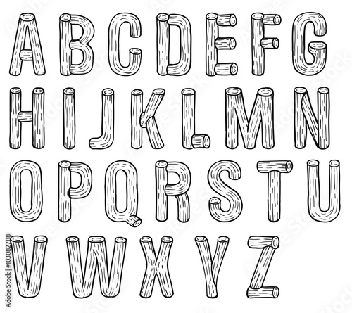 Wood font