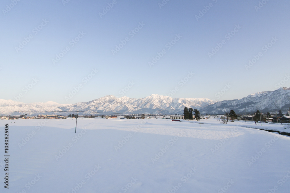 Winter landscape, Niigata, Japan