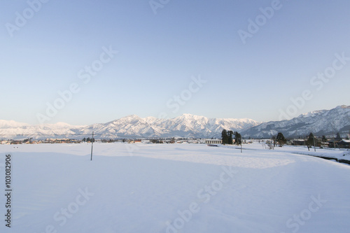 Winter landscape  Niigata  Japan