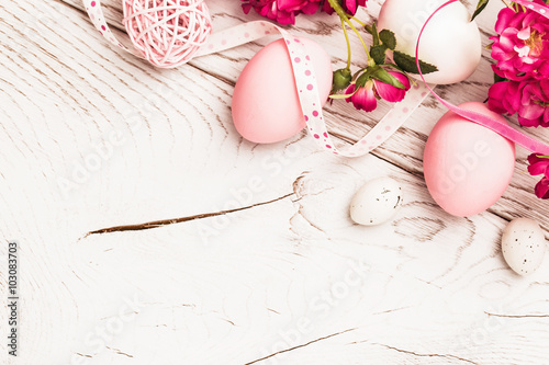 Easter decorations with flowers