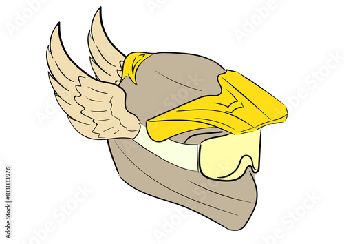 Motorcycle helmet with wings