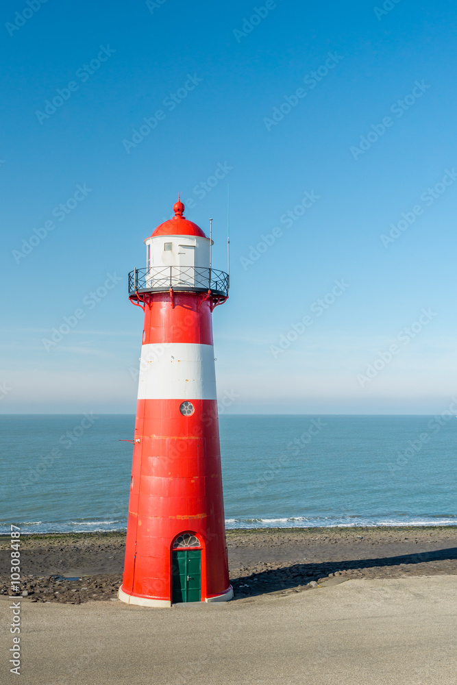 Red and white lighthouse
