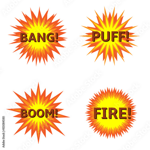 Explosion icon set