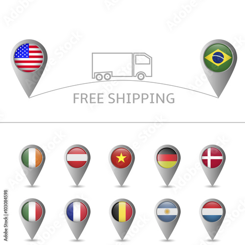 Free shipping map