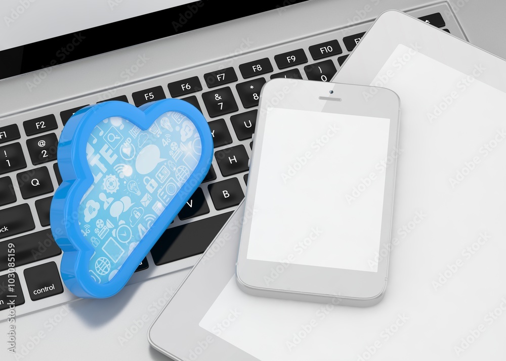 laptop, tablet pc, smart phone and cloud laptop, tablet pc, smart phone and cloud